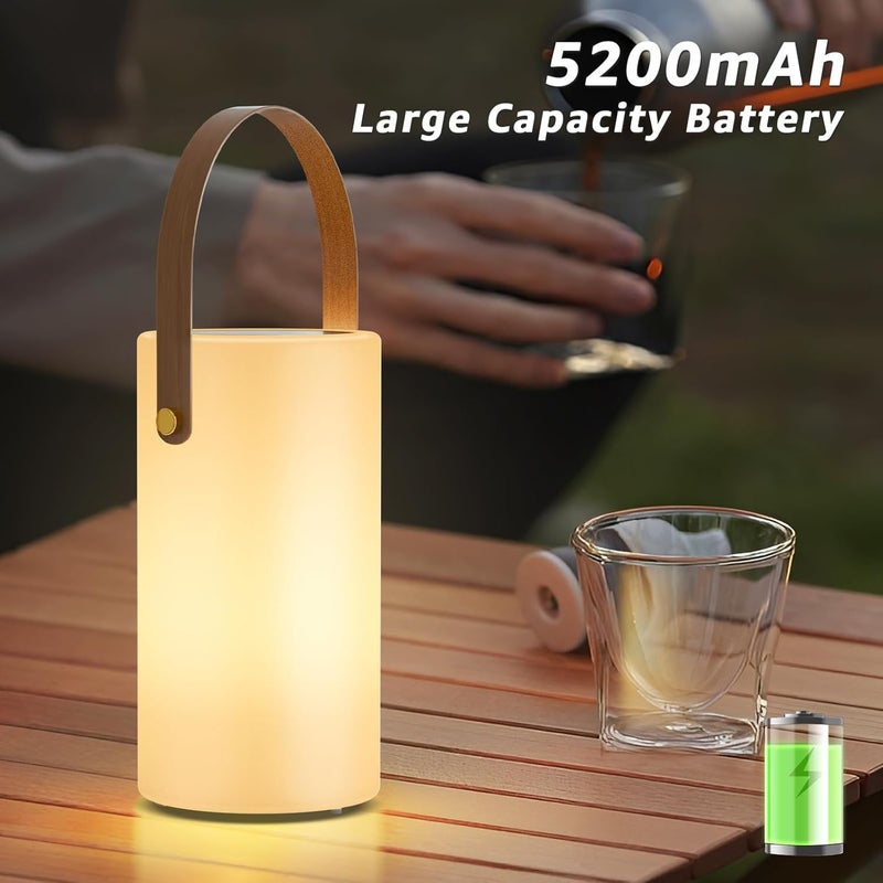 Nice Buy مصباح طاولة شمسي 2-pack مقاوم للماء LED محمول مصباح شمسي دافئ RGB قابل لإعادة الشحن بدون سلك للحديقة والتراس والتخييم - Image 4